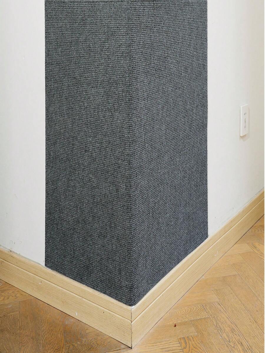 Khaki self-adhesive trimmable cat scratching mat carpet designed as a furniture protector for cats