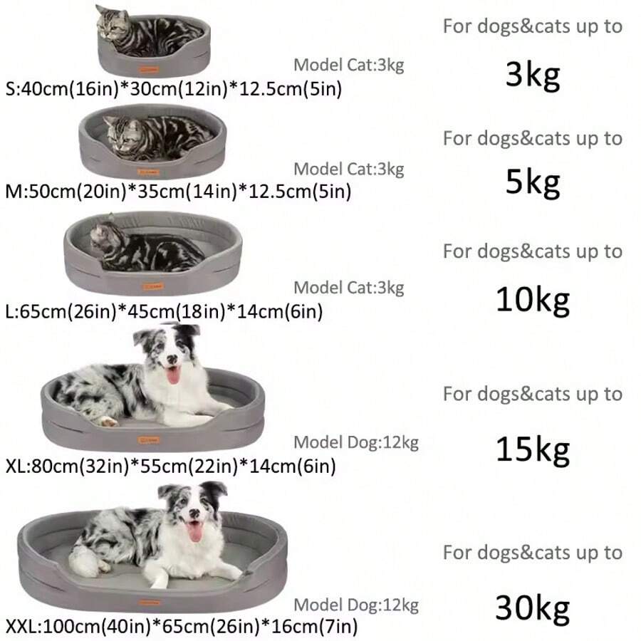 Semi-enclosed washable polyester pet bed suitable for cats and dogs