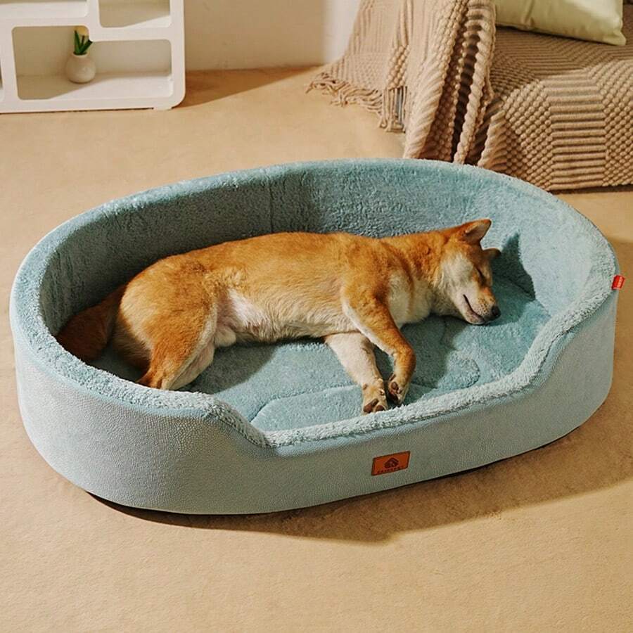 Multicolor half-enclosed waterproof and anti-slip pet bed cushion for dogs and cats