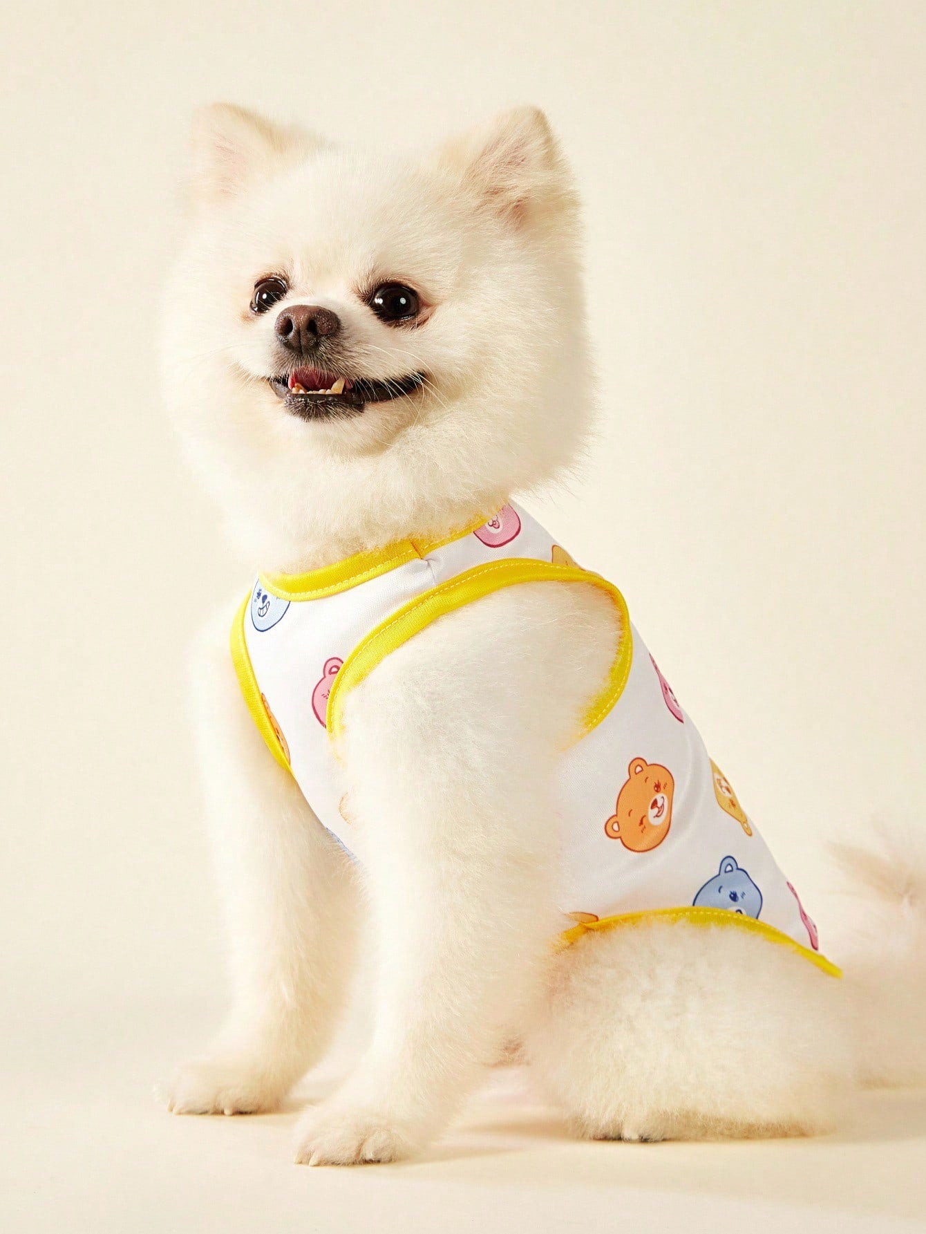 2pc Pet Cat Dog Universal Pink Daisy Cute Print Casual Comfortable Breathable Dog Vest