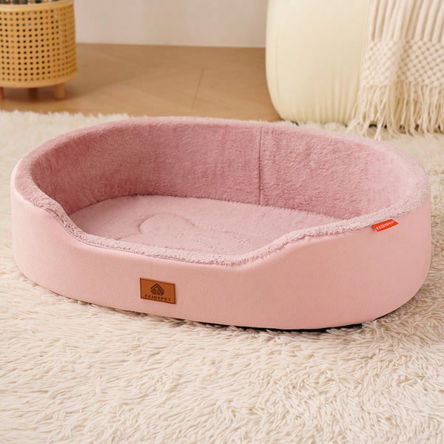 Multicolor half-enclosed waterproof and anti-slip pet bed cushion for dogs and cats