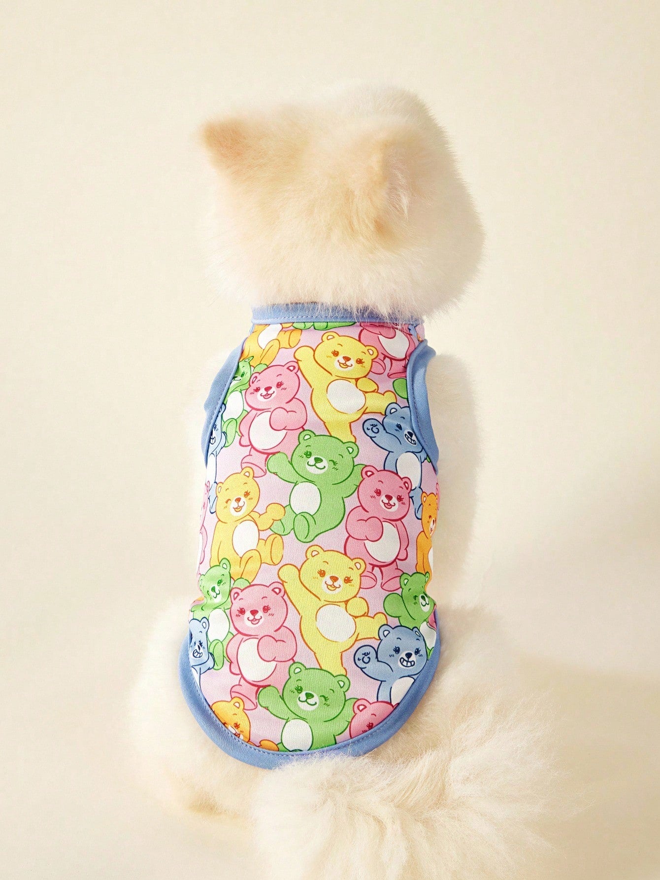 2pc Pet Cat Dog Universal Pink Daisy Cute Print Casual Comfortable Breathable Dog Vest