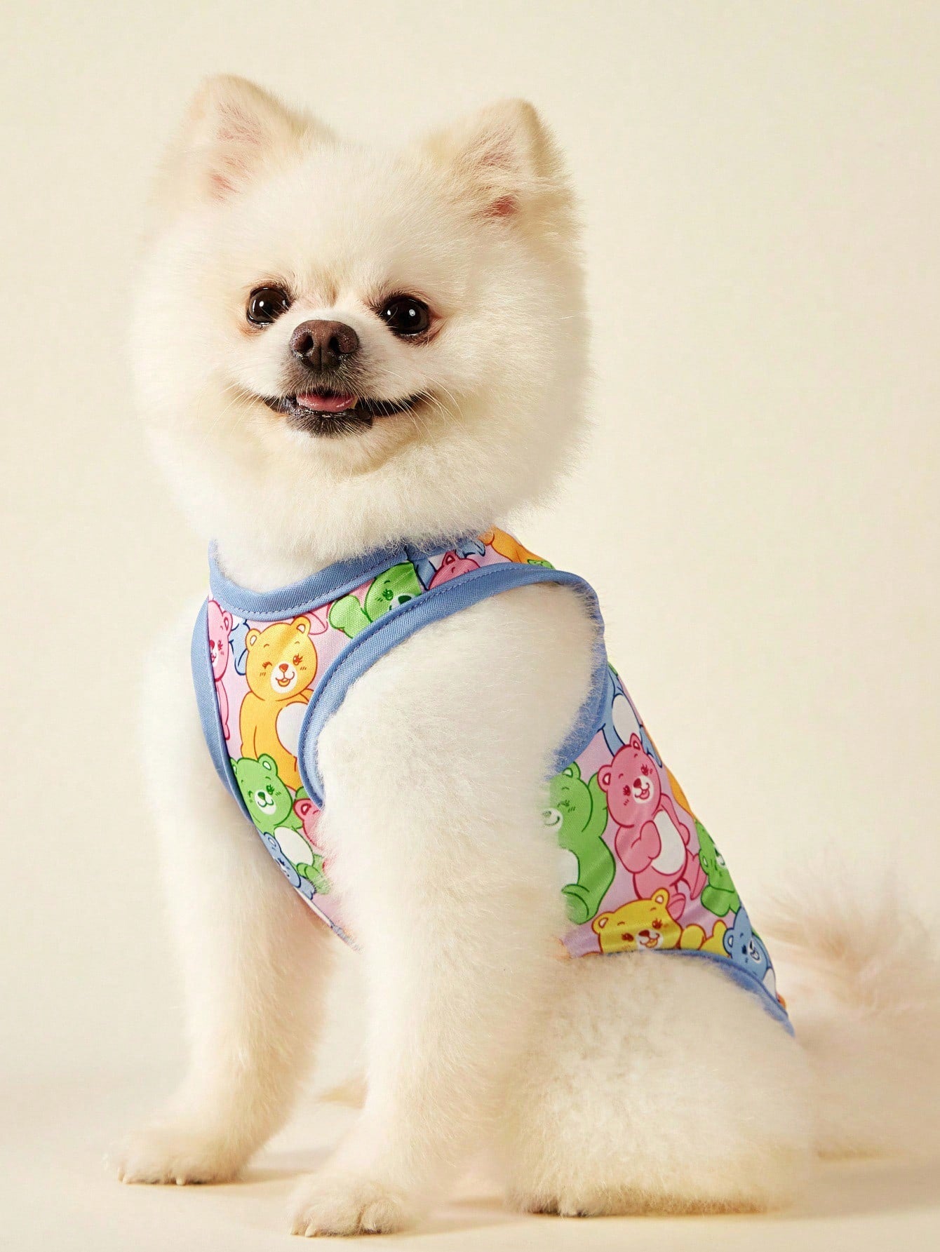 2pc Pet Cat Dog Universal Pink Daisy Cute Print Casual Comfortable Breathable Dog Vest