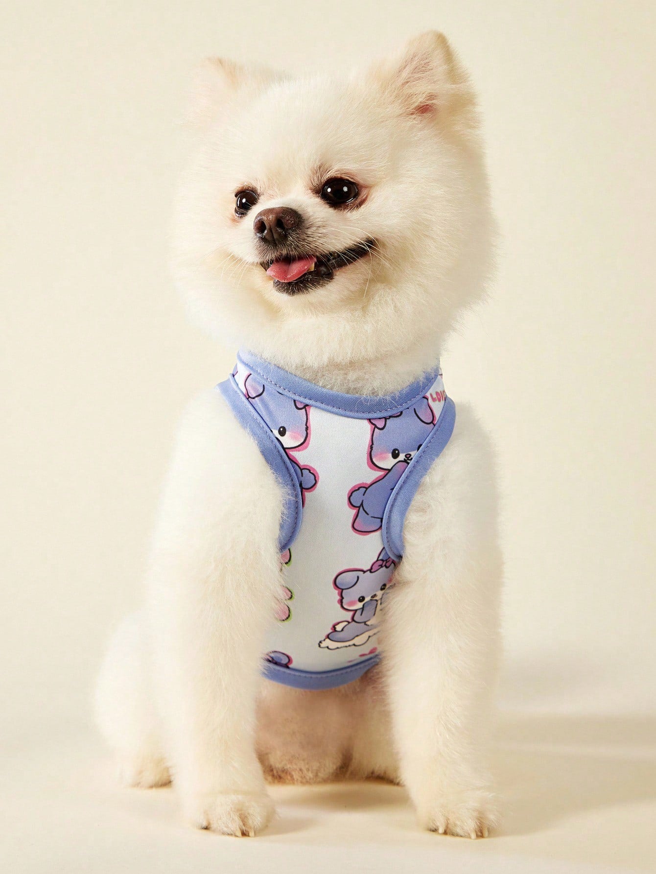 2pc Pet Cat Dog Universal Pink Daisy Cute Print Casual Comfortable Breathable Dog Vest