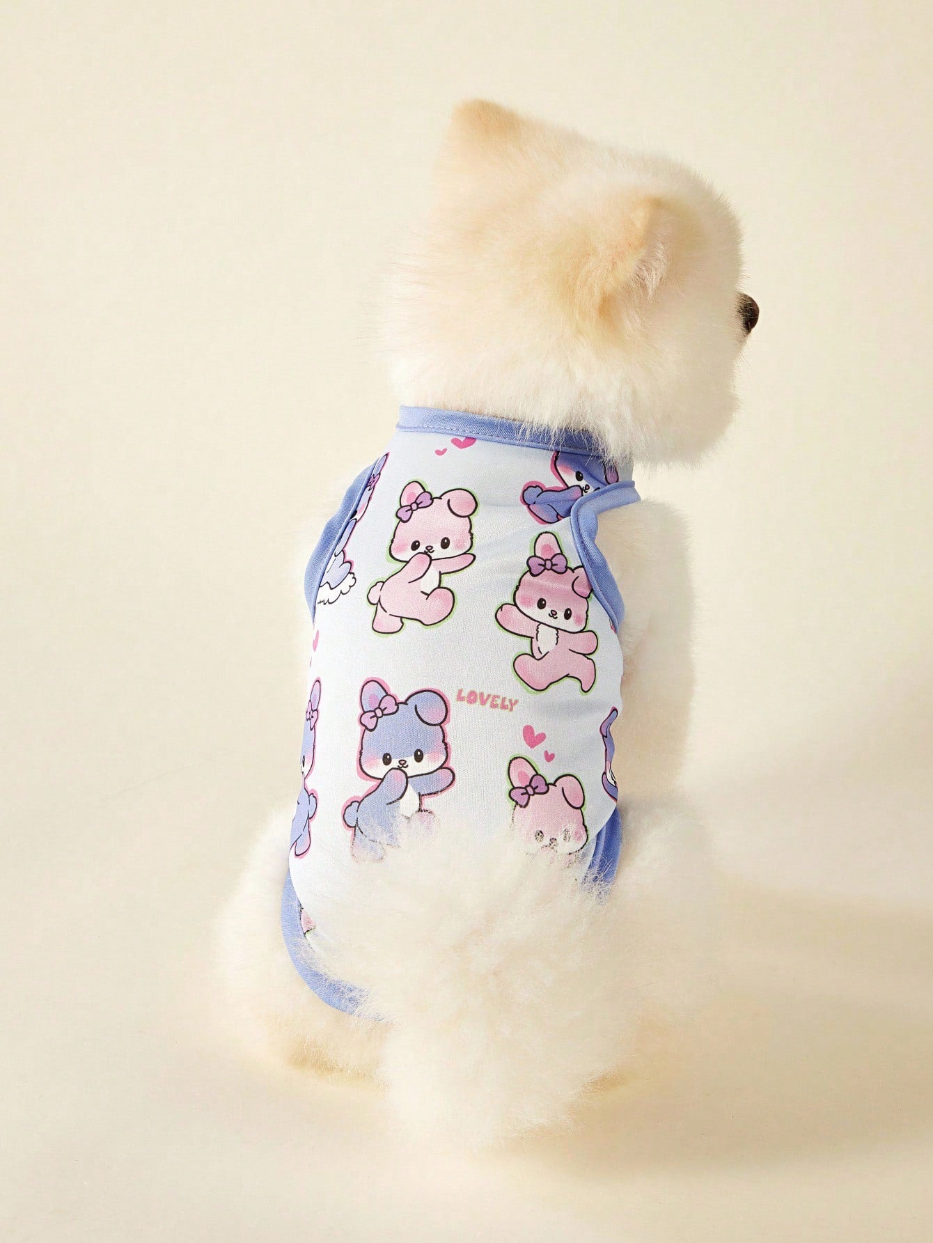 2pc Pet Cat Dog Universal Pink Daisy Cute Print Casual Comfortable Breathable Dog Vest