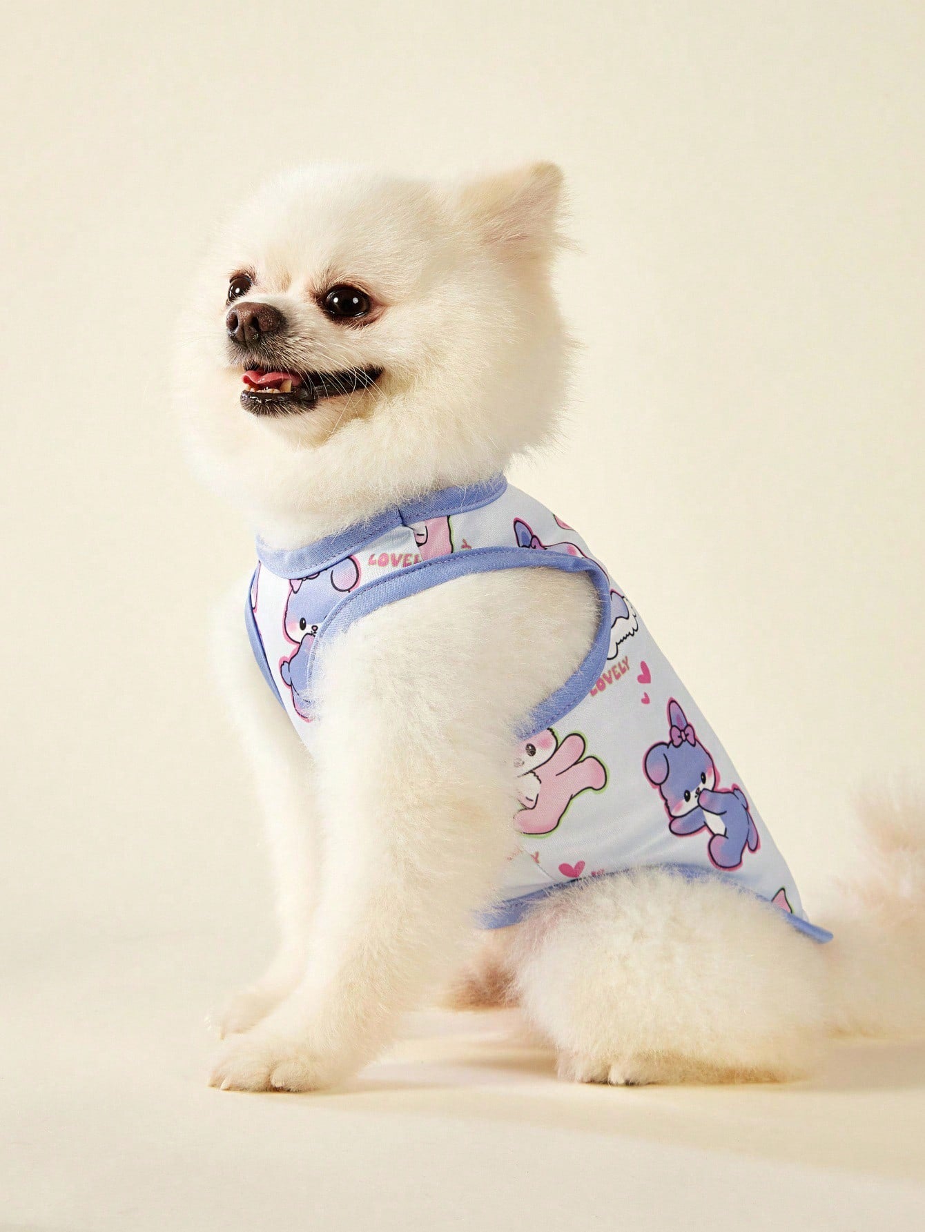 2pc Pet Cat Dog Universal Pink Daisy Cute Print Casual Comfortable Breathable Dog Vest