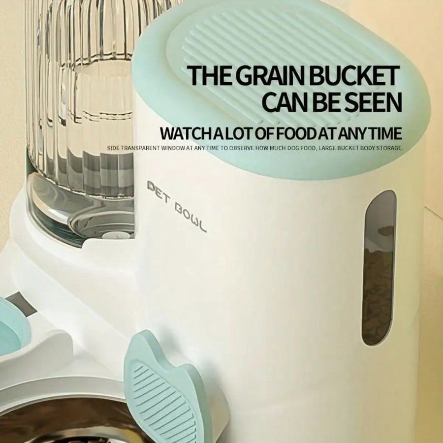 Local2-In-1 Cat Water Dispenser And Food Dispensing Kit-Removable, Washable, Feeding Station, Indoor Cat Feeding Bowl, Easy To Clean