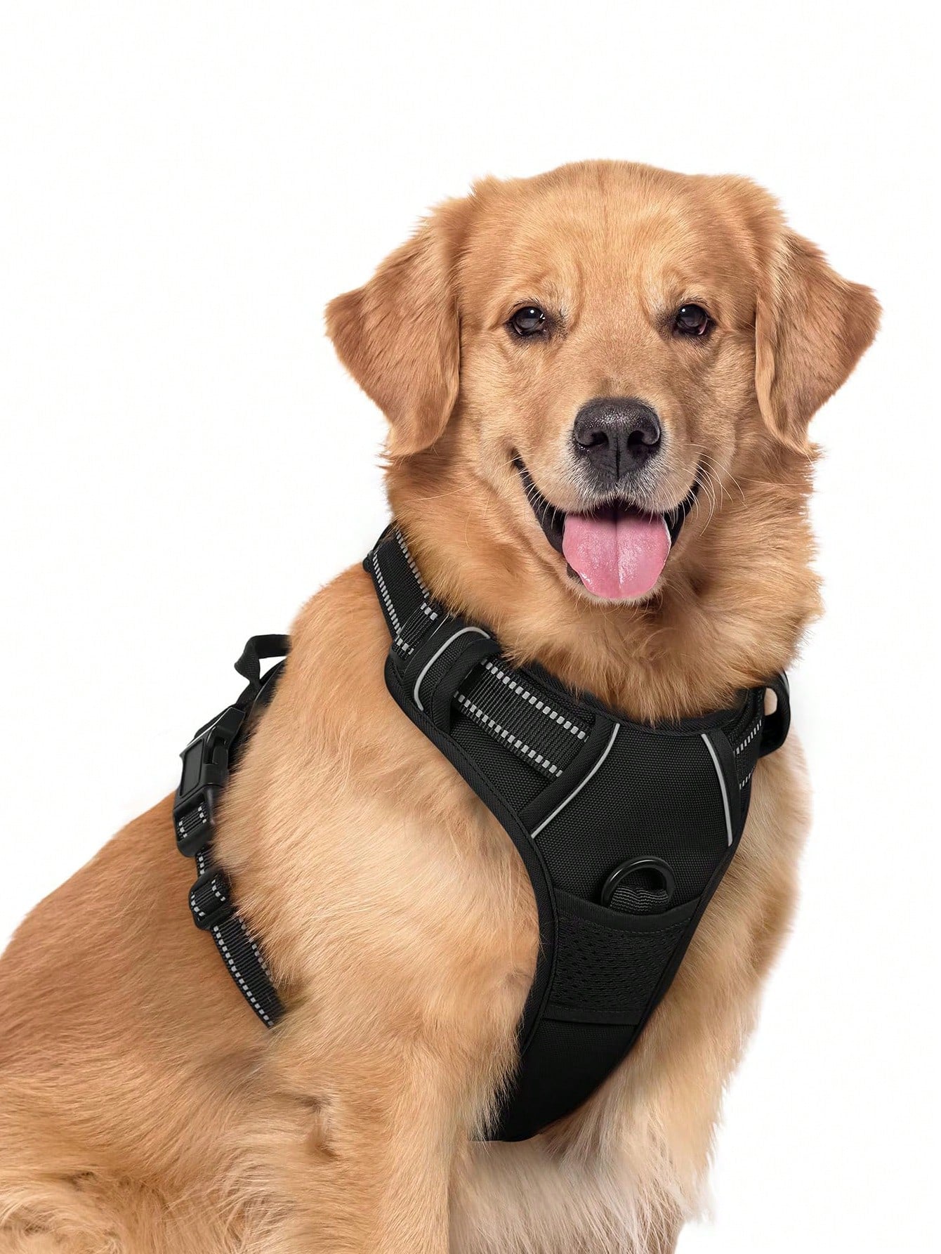 Anti-Pull Dog Harness With Dual Leash Clips, Adjustable Soft Padded Reflective Oxford Vest (No Choking), Easy-Control Handle – Fits All Dog Sizes. Please Check Sizing Before Ordering! (Harness Only, Leash Sold Separately!!)