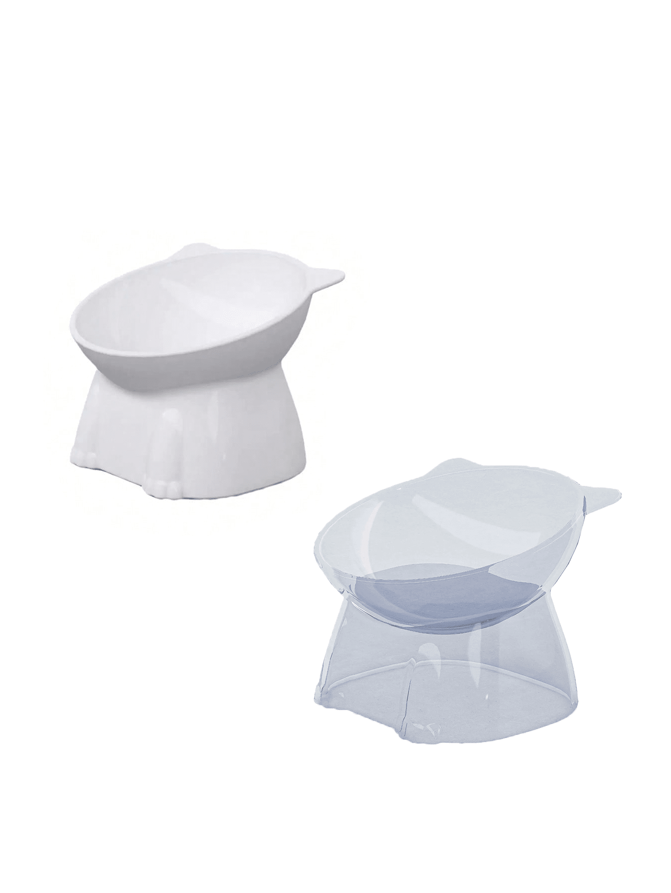 1 Cat Bowl, Anti Vomiting 15 Degree High Foot Tilted Pet Tray, Pet Neck Protection, Feeding Bowl, Drinking Bowl, Stable Base, Not Easy To Overturn, Cat Bowl Set, Suitable For Cats And Dogs, Can Be Washed In The Dishwasher, Pet Supplies