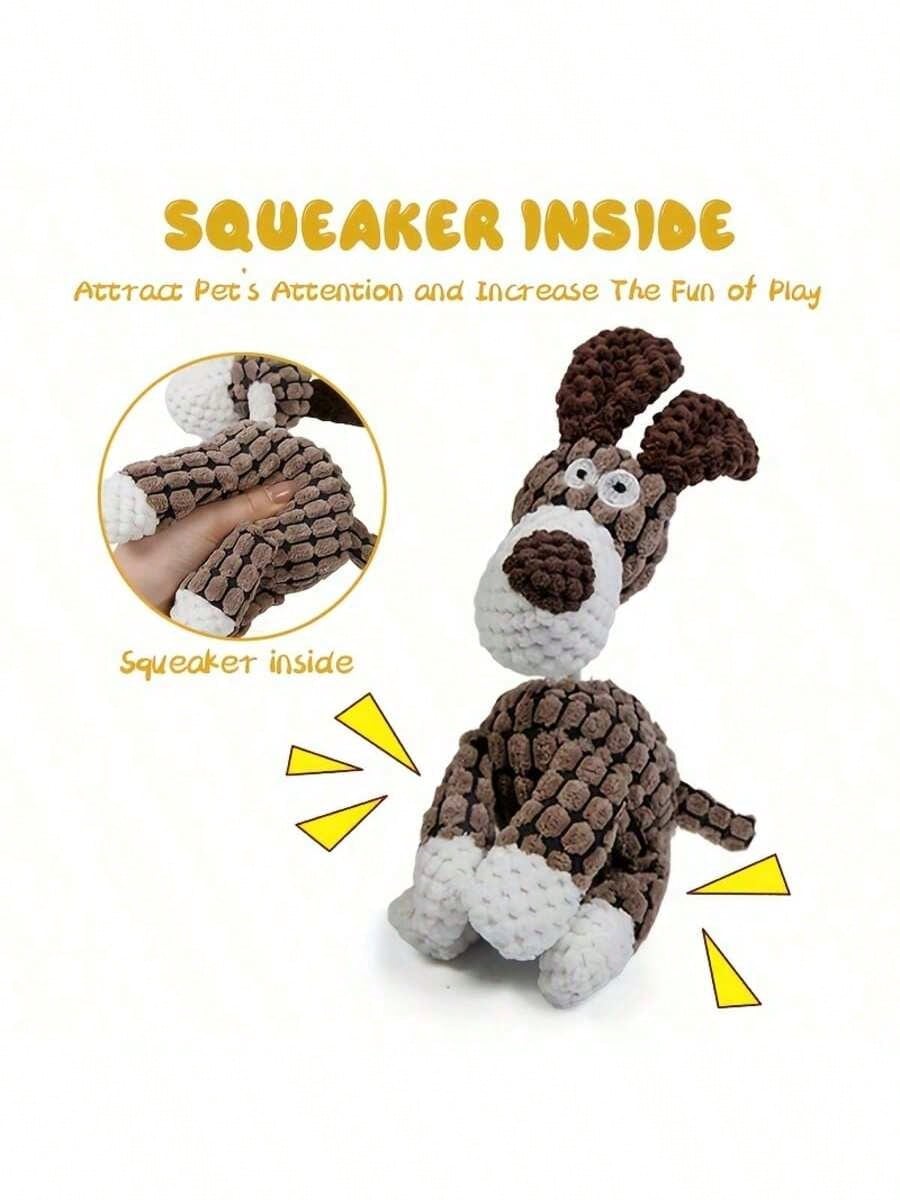 1/2/3pcs (Random Color) Pet Plush Knotted Toys, Medium/Small Dog Chew Toys With Sound