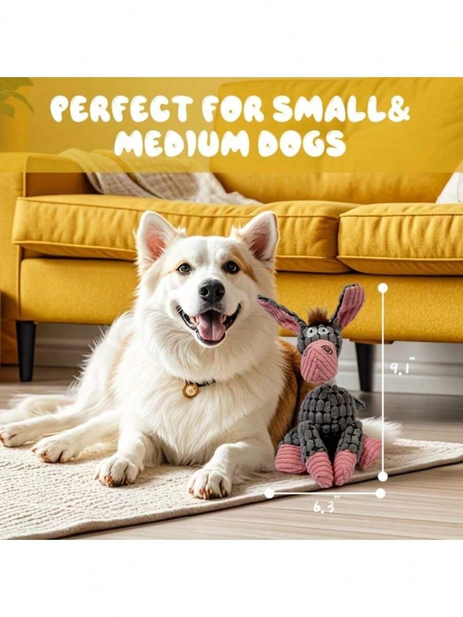 1/2/3pcs (Random Color) Pet Plush Knotted Toys, Medium/Small Dog Chew Toys With Sound