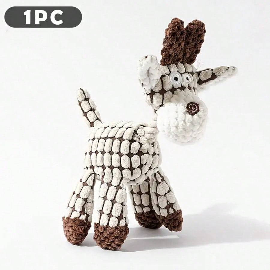1/2/3pcs (Random Color) Pet Plush Knotted Toys, Medium/Small Dog Chew Toys With Sound
