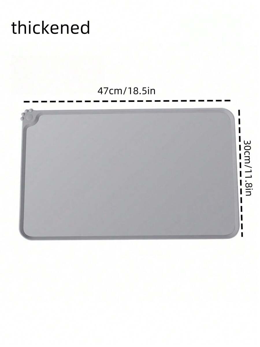 Multicolor rectangular silicone pet feeding bowl mat with non-slip waterproof surface for dogs and cats