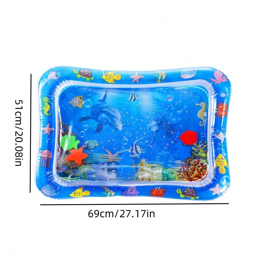 Water Filled And Inflatable Round And Square Cat Water Sensory Play Mat, Pet Waterbed, Dog And Cat Summer Cooling Floor Mat, Animal Oasis Pet Water Sensory Mat, Waterbed Play Mat, Thickened PVC Anti-Scratch, Feel Cool And Comfortable Pet Mat