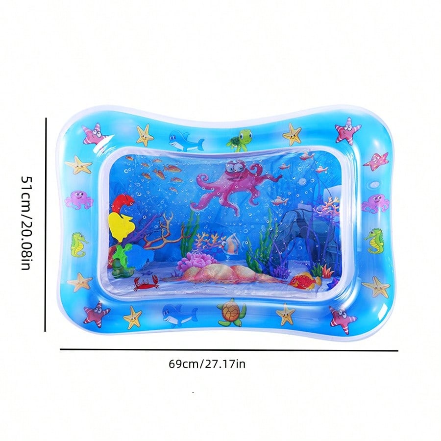 Water Filled And Inflatable Round And Square Cat Water Sensory Play Mat, Pet Waterbed, Dog And Cat Summer Cooling Floor Mat, Animal Oasis Pet Water Sensory Mat, Waterbed Play Mat, Thickened PVC Anti-Scratch, Feel Cool And Comfortable Pet Mat