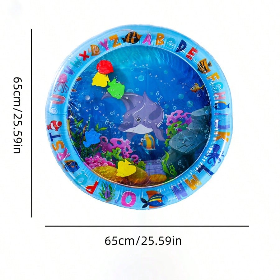 Water Filled And Inflatable Round And Square Cat Water Sensory Play Mat, Pet Waterbed, Dog And Cat Summer Cooling Floor Mat, Animal Oasis Pet Water Sensory Mat, Waterbed Play Mat, Thickened PVC Anti-Scratch, Feel Cool And Comfortable Pet Mat