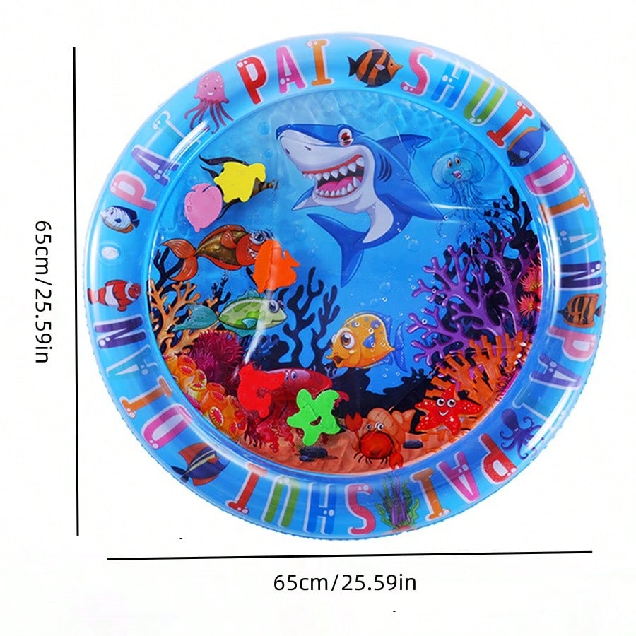 Water Filled And Inflatable Round And Square Cat Water Sensory Play Mat, Pet Waterbed, Dog And Cat Summer Cooling Floor Mat, Animal Oasis Pet Water Sensory Mat, Waterbed Play Mat, Thickened PVC Anti-Scratch, Feel Cool And Comfortable Pet Mat