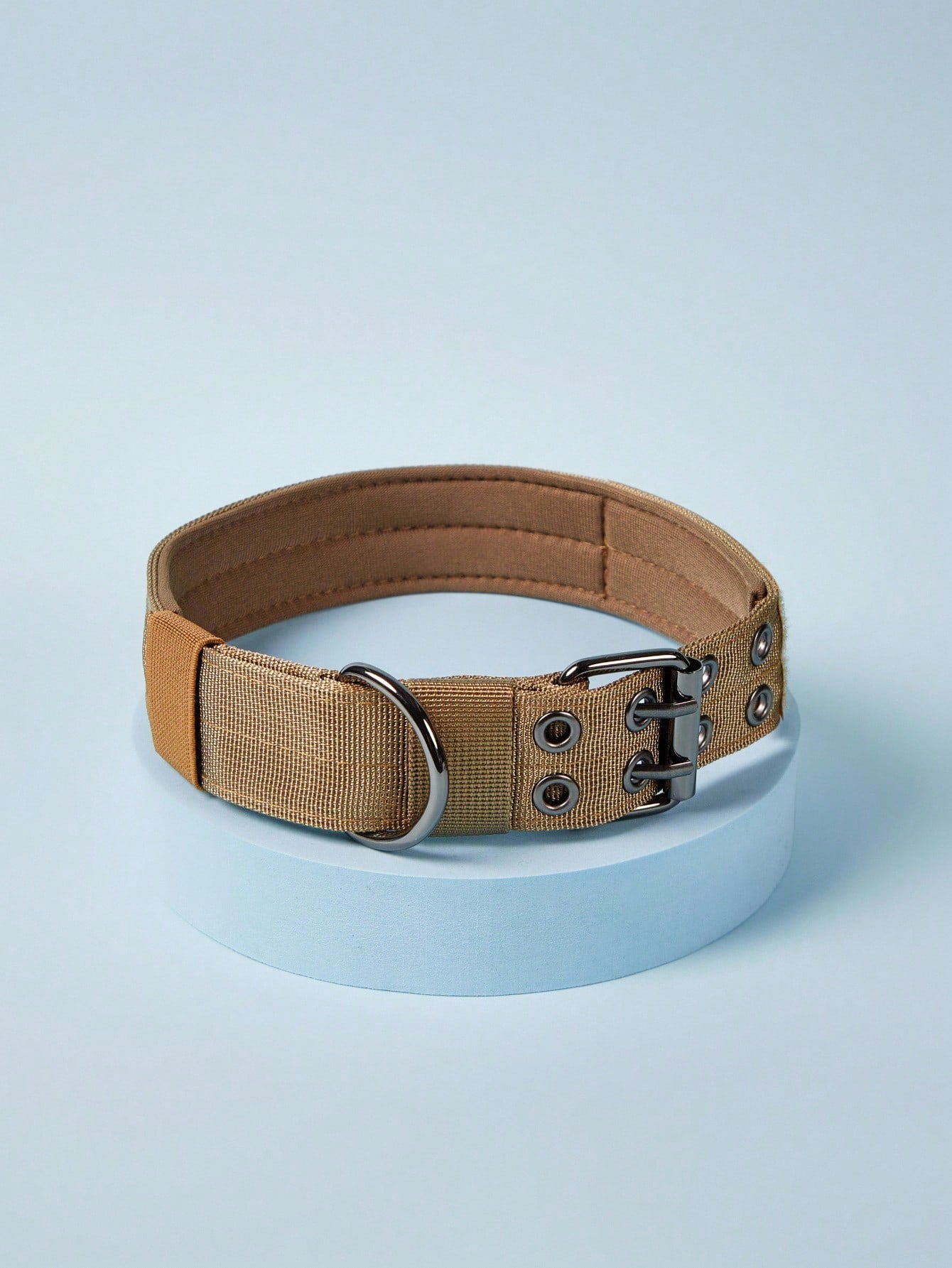 Adjustable multicolor nylon dog collar with tactical training design and patch panel for medium and large dogs