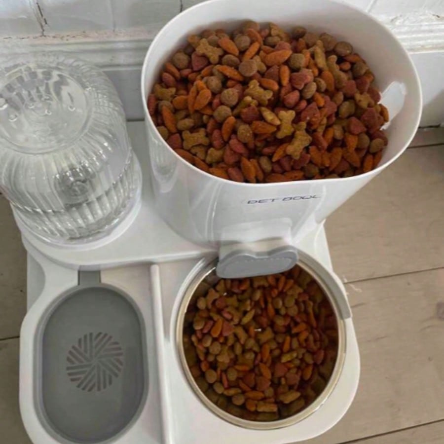 Local2-In-1 Cat Water Dispenser And Food Dispensing Kit-Removable, Washable, Feeding Station, Indoor Cat Feeding Bowl, Easy To Clean