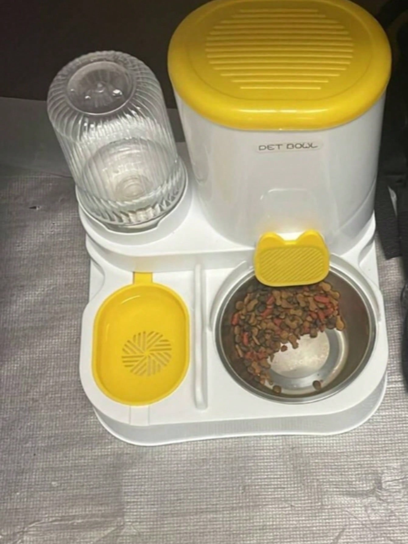 Local2-In-1 Cat Water Dispenser And Food Dispensing Kit-Removable, Washable, Feeding Station, Indoor Cat Feeding Bowl, Easy To Clean
