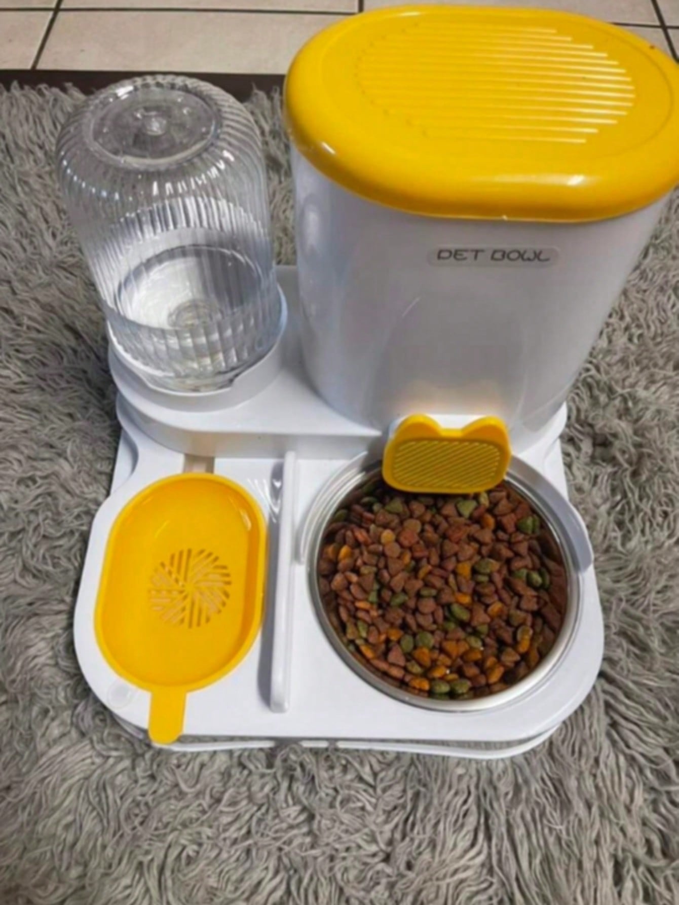 Local2-In-1 Cat Water Dispenser And Food Dispensing Kit-Removable, Washable, Feeding Station, Indoor Cat Feeding Bowl, Easy To Clean
