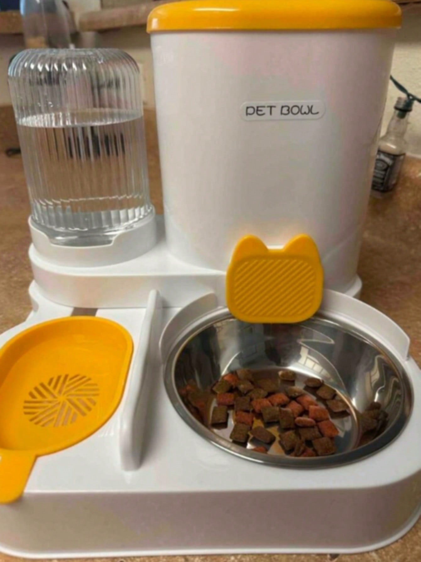 Local2-In-1 Cat Water Dispenser And Food Dispensing Kit-Removable, Washable, Feeding Station, Indoor Cat Feeding Bowl, Easy To Clean