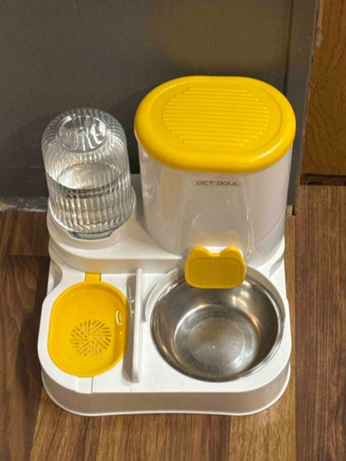 Local2-In-1 Cat Water Dispenser And Food Dispensing Kit-Removable, Washable, Feeding Station, Indoor Cat Feeding Bowl, Easy To Clean