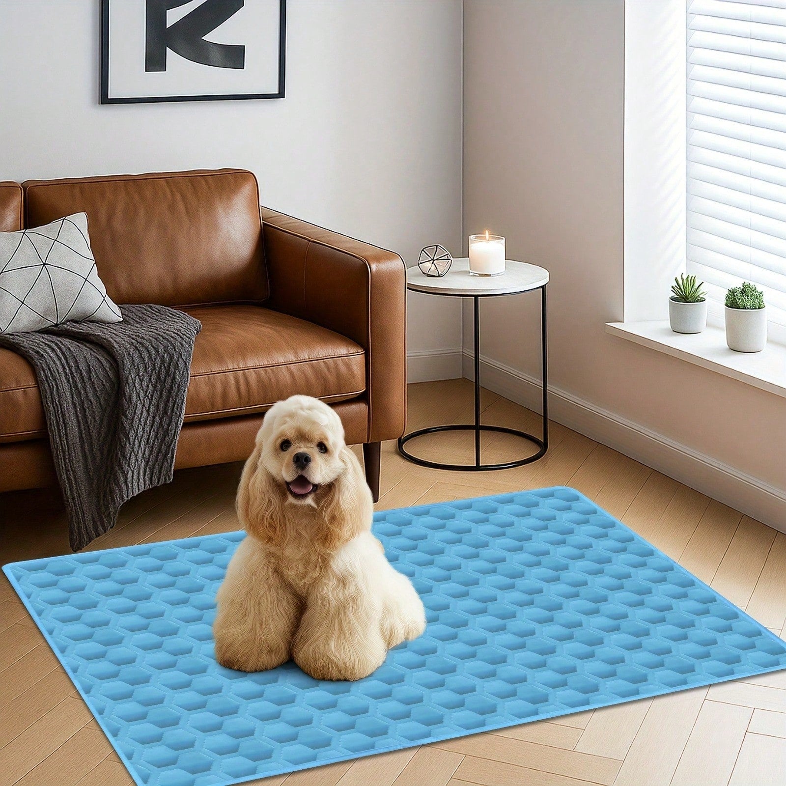 Summer Pet Dog Cat Cooling Mat, Moisture-Wicking Fabric | Breathable Mesh Bed | Durable Polyester Fiber - Keeps Your Cats And Dogs Cool And Comfortable All Summer, Suitable For Small, Medium And Large Pets (5 Sizes Available)