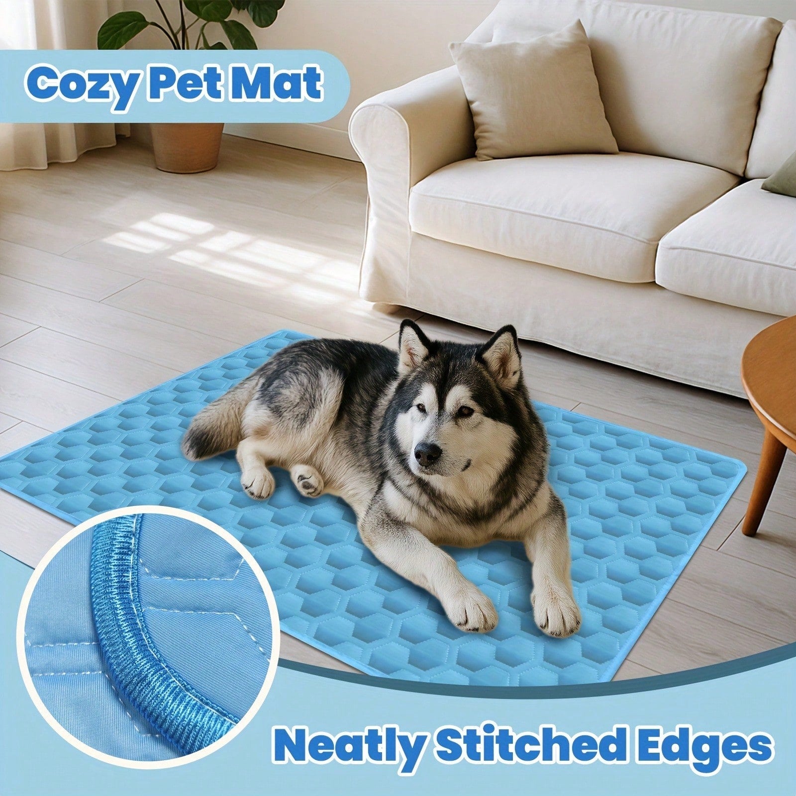 Summer Pet Dog Cat Cooling Mat, Moisture-Wicking Fabric | Breathable Mesh Bed | Durable Polyester Fiber - Keeps Your Cats And Dogs Cool And Comfortable All Summer, Suitable For Small, Medium And Large Pets (5 Sizes Available)