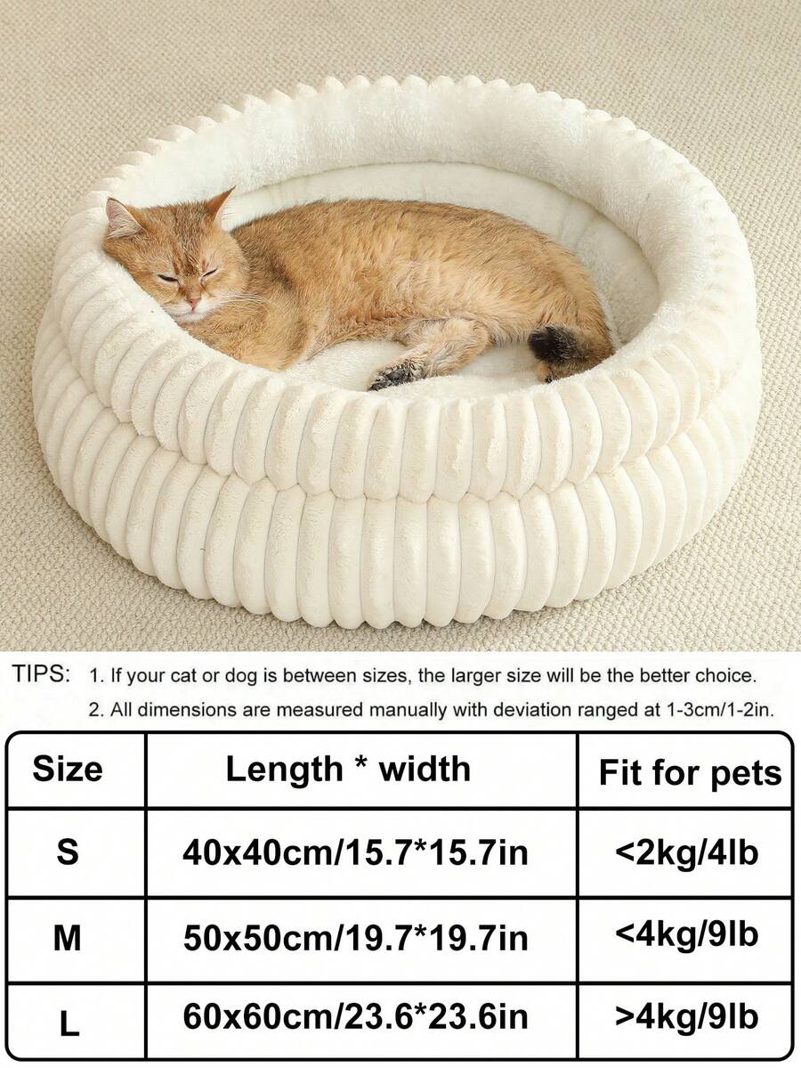 Grey soft fabric cat nest bed filled with comfortable polyester for small, medium, and large cats.