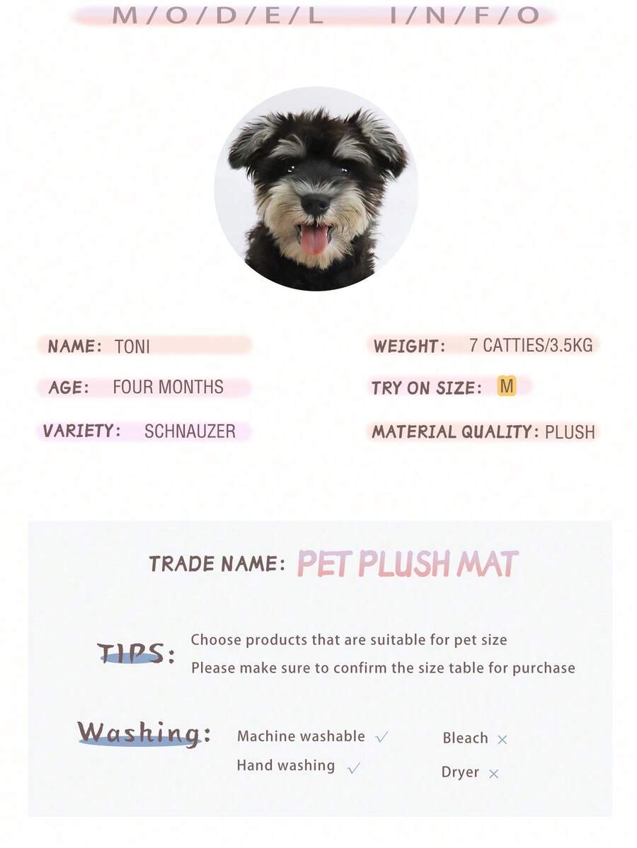 Washable dusty pink plush pet cage bed mat with cartoon pattern for dogs and cats featuring an anti-slip bottom.