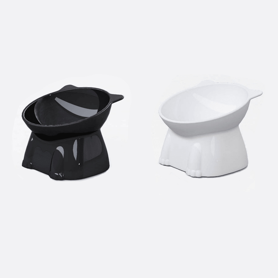 1 Cat Bowl, Anti Vomiting 15 Degree High Foot Tilted Pet Tray, Pet Neck Protection, Feeding Bowl, Drinking Bowl, Stable Base, Not Easy To Overturn, Cat Bowl Set, Suitable For Cats And Dogs, Can Be Washed In The Dishwasher, Pet Supplies
