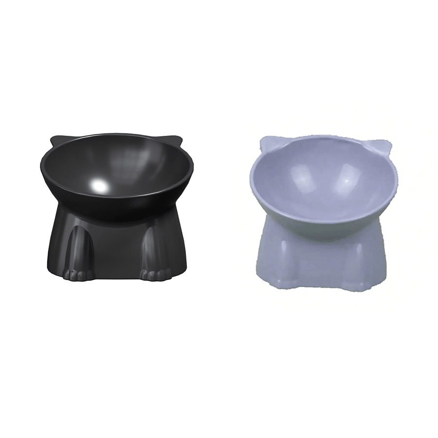1 Cat Bowl, Anti Vomiting 15 Degree High Foot Tilted Pet Tray, Pet Neck Protection, Feeding Bowl, Drinking Bowl, Stable Base, Not Easy To Overturn, Cat Bowl Set, Suitable For Cats And Dogs, Can Be Washed In The Dishwasher, Pet Supplies