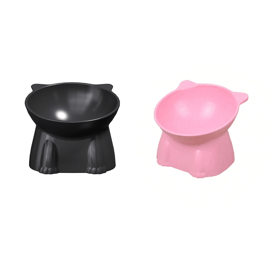 1 Cat Bowl, Anti Vomiting 15 Degree High Foot Tilted Pet Tray, Pet Neck Protection, Feeding Bowl, Drinking Bowl, Stable Base, Not Easy To Overturn, Cat Bowl Set, Suitable For Cats And Dogs, Can Be Washed In The Dishwasher, Pet Supplies