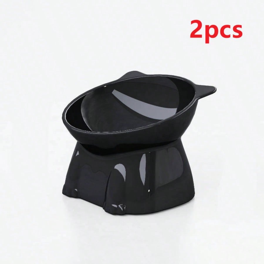 1 Cat Bowl, Anti Vomiting 15 Degree High Foot Tilted Pet Tray, Pet Neck Protection, Feeding Bowl, Drinking Bowl, Stable Base, Not Easy To Overturn, Cat Bowl Set, Suitable For Cats And Dogs, Can Be Washed In The Dishwasher, Pet Supplies