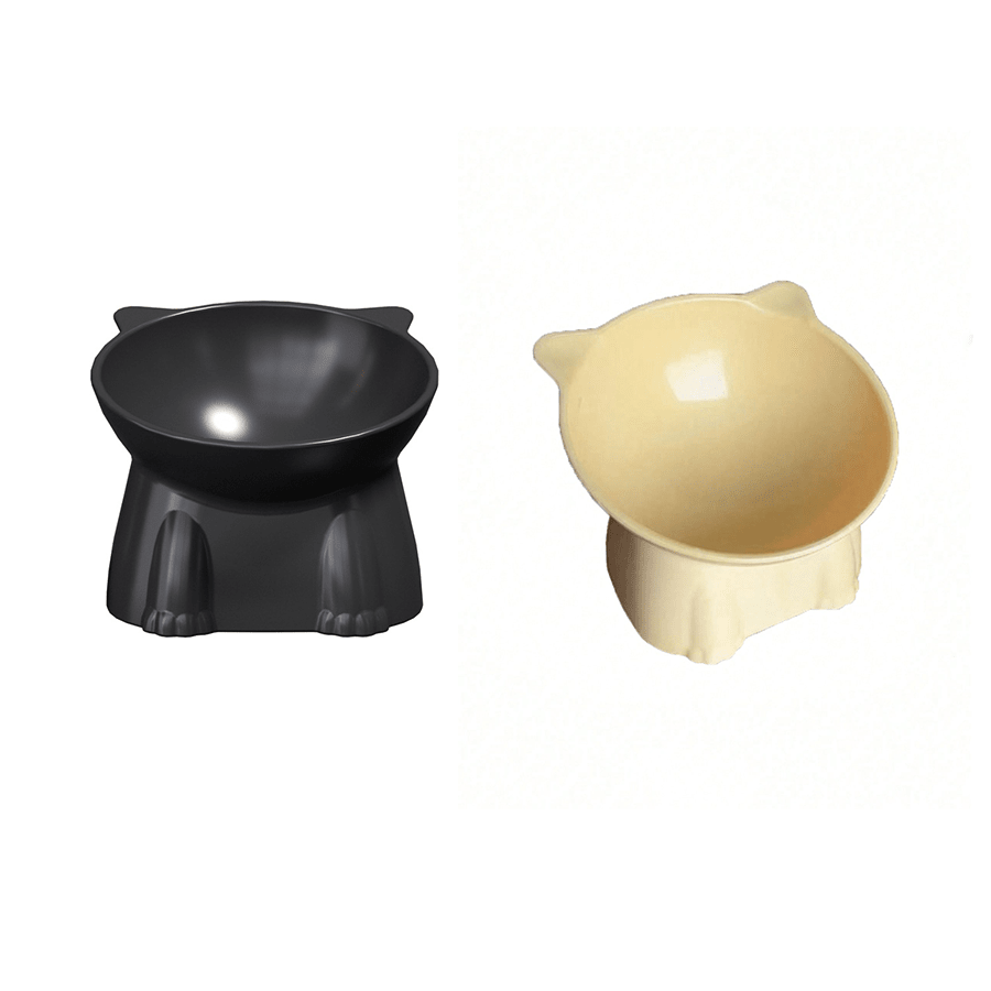 1 Cat Bowl, Anti Vomiting 15 Degree High Foot Tilted Pet Tray, Pet Neck Protection, Feeding Bowl, Drinking Bowl, Stable Base, Not Easy To Overturn, Cat Bowl Set, Suitable For Cats And Dogs, Can Be Washed In The Dishwasher, Pet Supplies