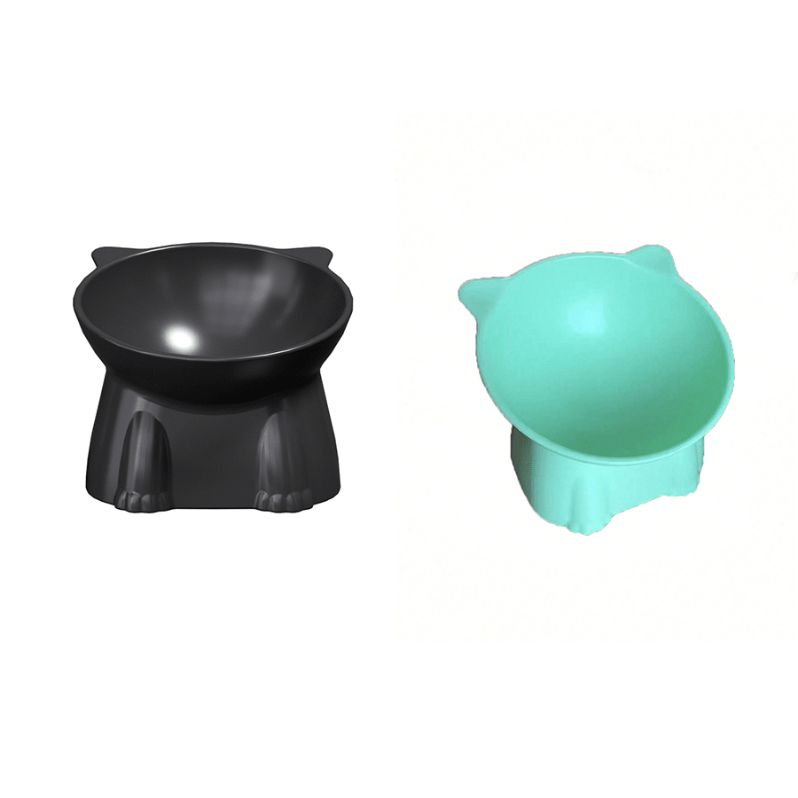 1 Cat Bowl, Anti Vomiting 15 Degree High Foot Tilted Pet Tray, Pet Neck Protection, Feeding Bowl, Drinking Bowl, Stable Base, Not Easy To Overturn, Cat Bowl Set, Suitable For Cats And Dogs, Can Be Washed In The Dishwasher, Pet Supplies