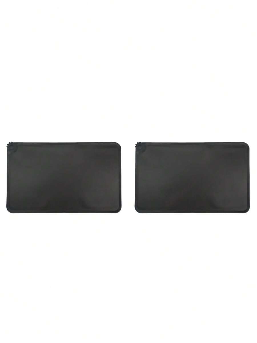 Multicolor rectangular silicone pet feeding bowl mat with non-slip waterproof surface for dogs and cats