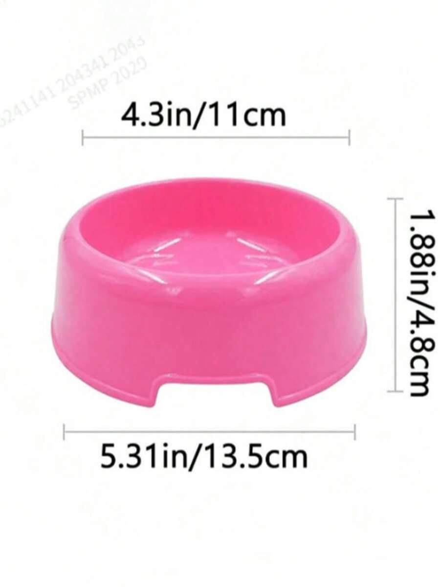 Set of 4 multicolor 300ml plastic pet feeding bowls for cats and dogs