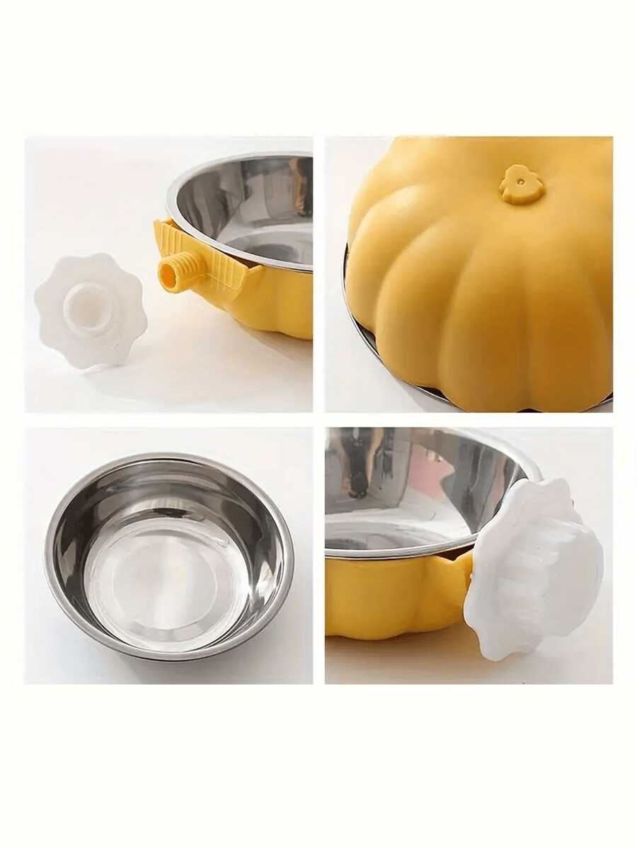 Blue detachable pet cage hanging food and water bowl with safety lid for small animals like hamsters and rats