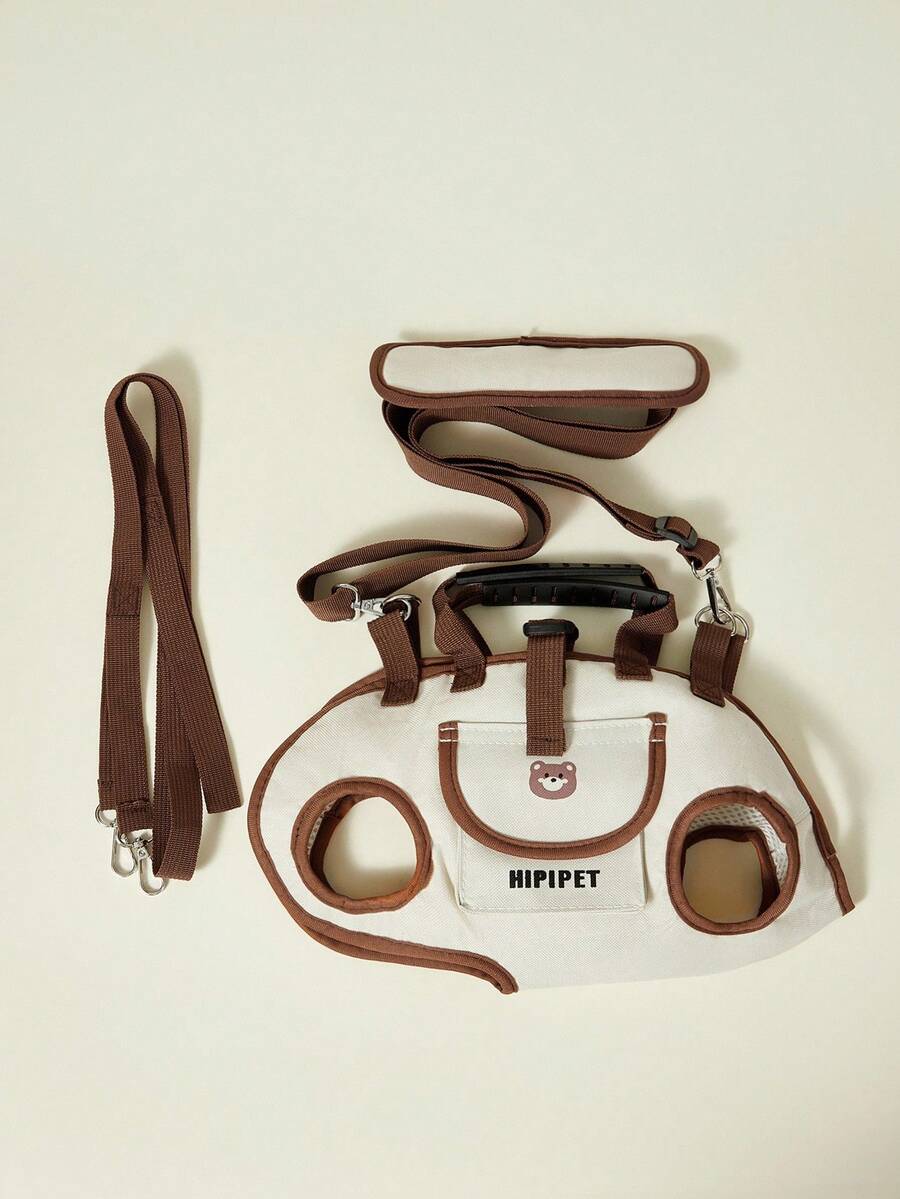 White portable pet backpack carrier with adjustable straps for dogs and cats