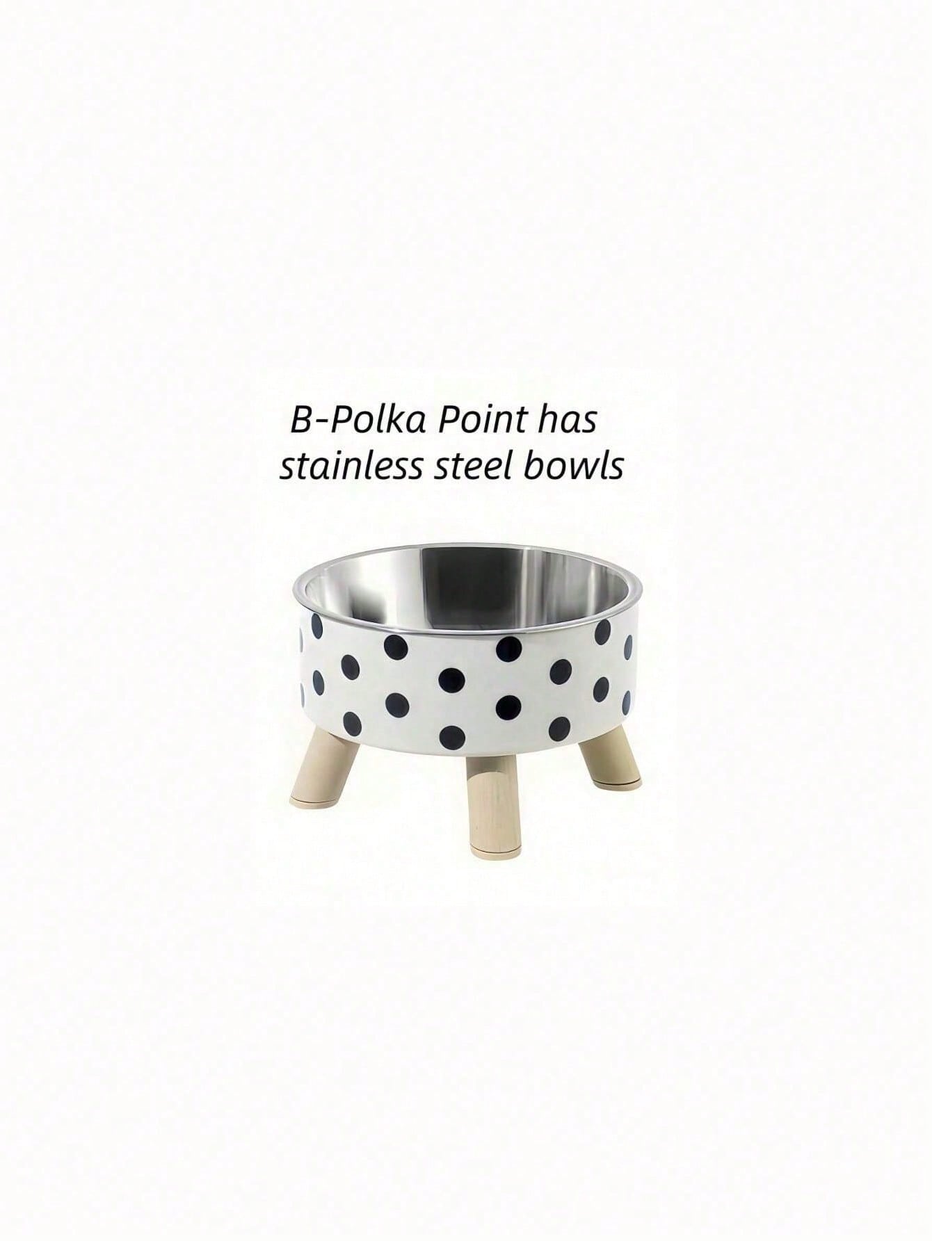 1-Piece Premium Stainless Steel And Plastic Pet Bowl - White Checkered Design - Suitable For Cats - Easy To Install, Super Easy To Clean, Durable - Let Your Beloved Pet Enjoy Fun And Stylish Mealtimes!