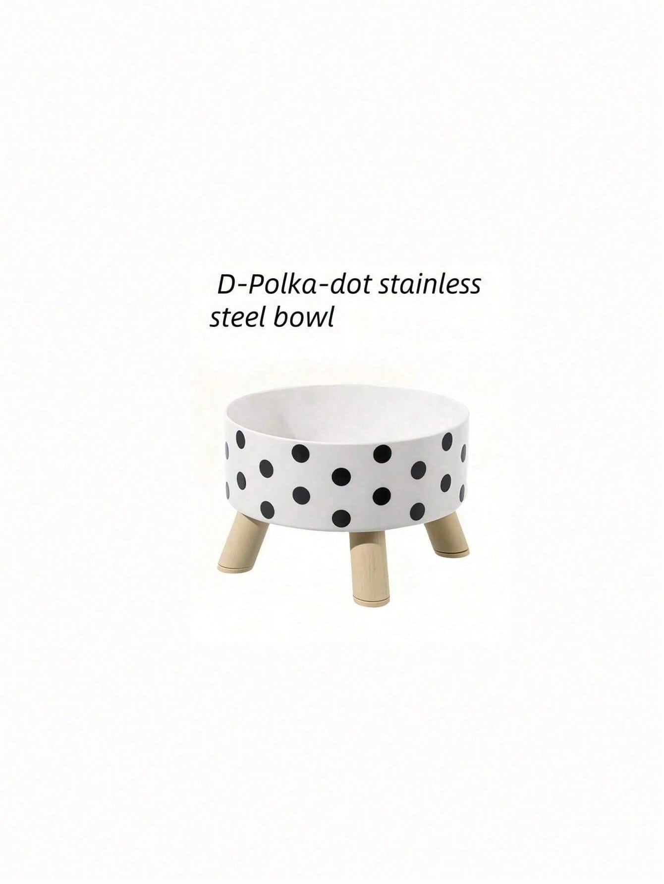 1-Piece Premium Stainless Steel And Plastic Pet Bowl - White Checkered Design - Suitable For Cats - Easy To Install, Super Easy To Clean, Durable - Let Your Beloved Pet Enjoy Fun And Stylish Mealtimes!