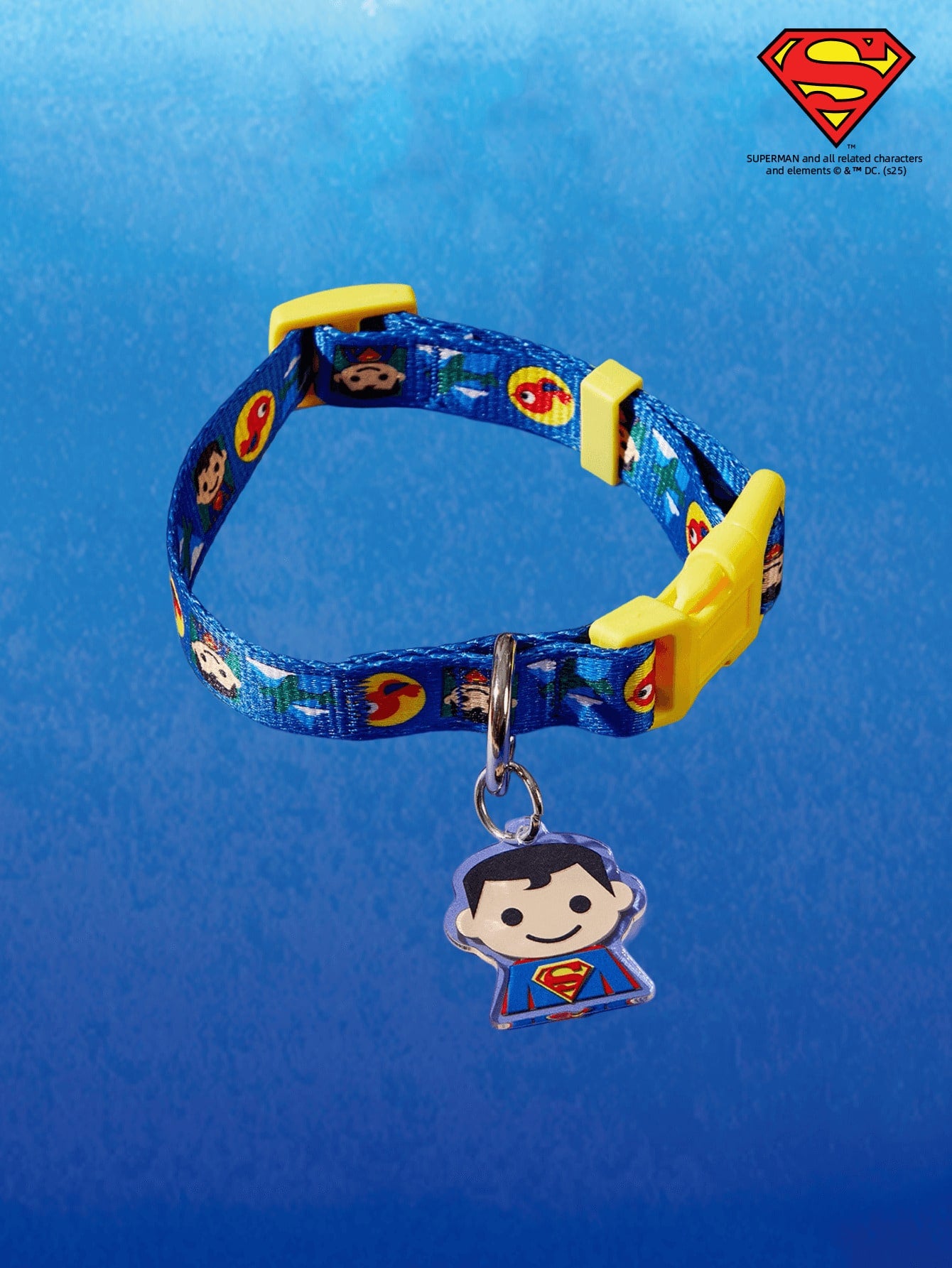 Green polyester X PENSIN pet collar with cartoon pattern and matching pendant for cats and dogs