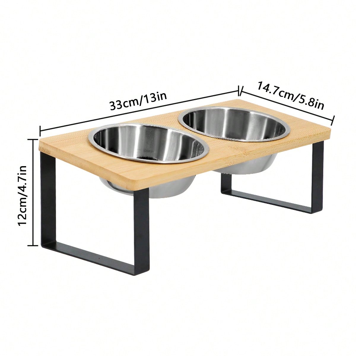 15° Tilted Elevated Cat Bowl Upgraded Version, Anti-Vomiting Raised Cat Food & Water Bowls, 2 Stainless Steel Bowls, Suitable For Cats And Puppies
