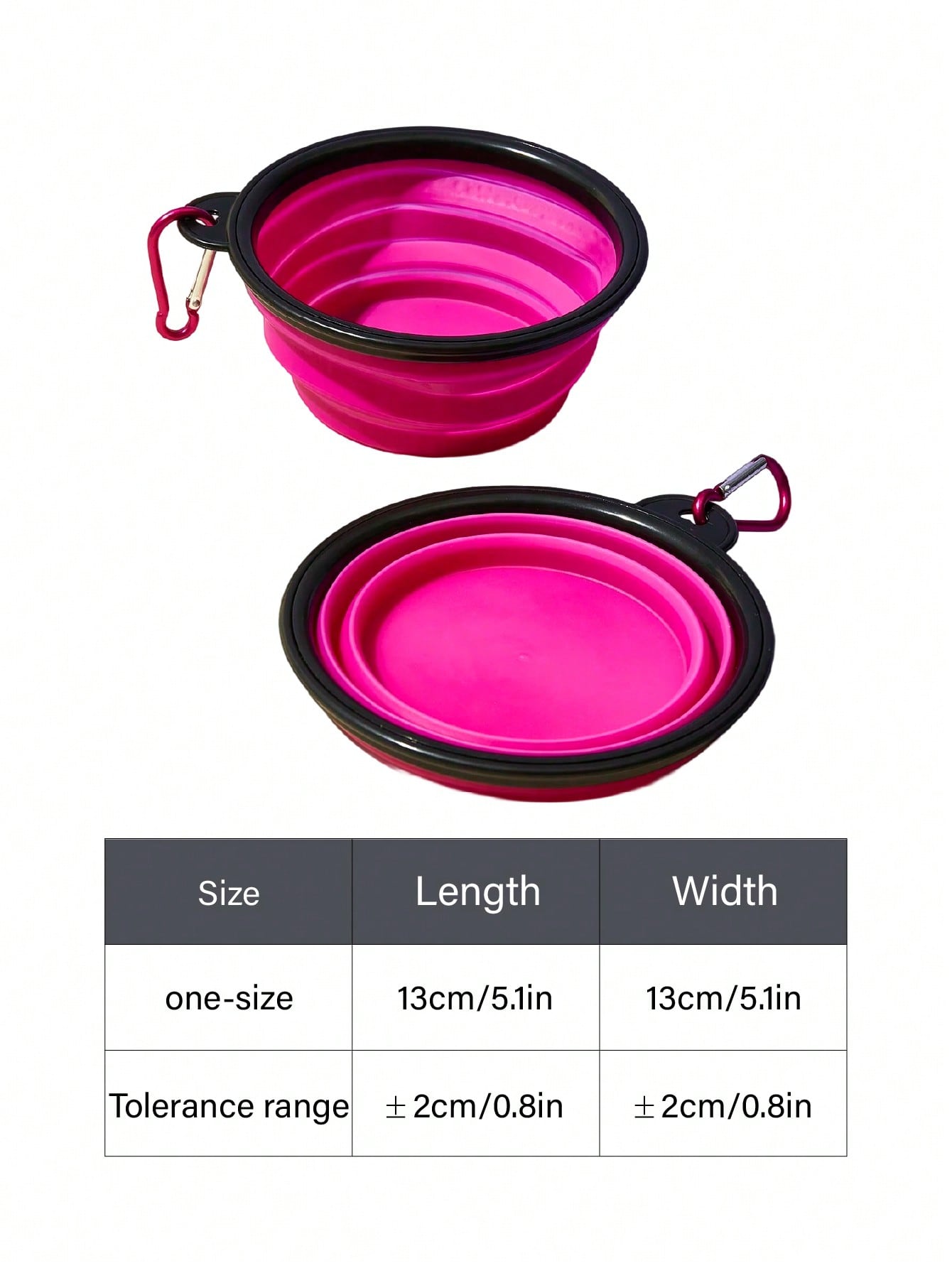 1pc Portable Outdoor Pet Bowl, Slow Feeder Silicone Folding Dog/Cat Bowl, Hanging Pet Water Dish