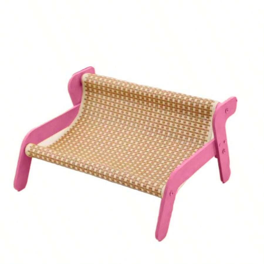Multicolor sisal cat scratching post with 2-in-1 hammock sofa for cats