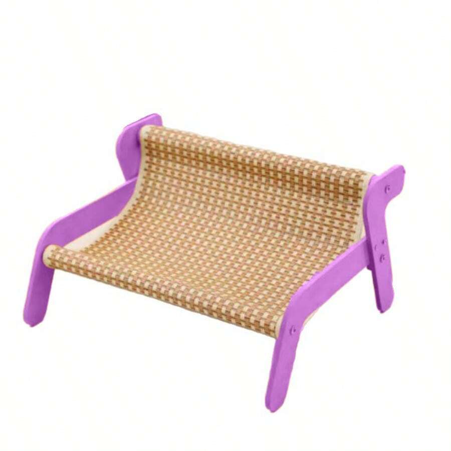 Multicolor sisal cat scratching post with 2-in-1 hammock sofa for cats