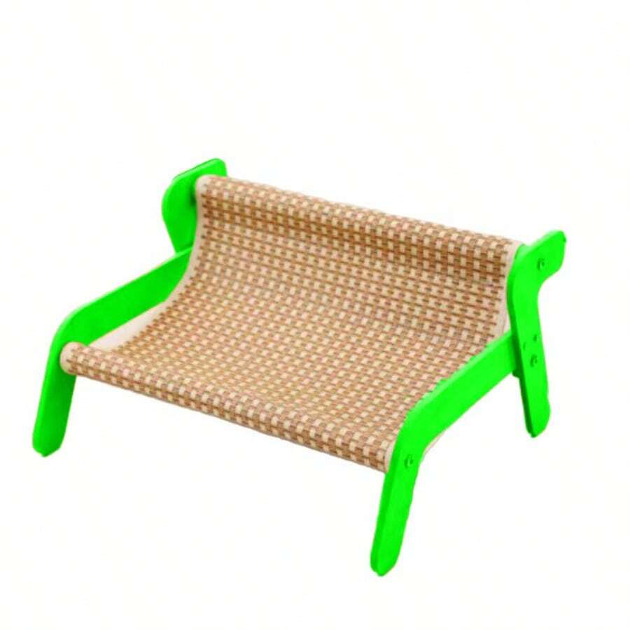Multicolor sisal cat scratching post with 2-in-1 hammock sofa for cats