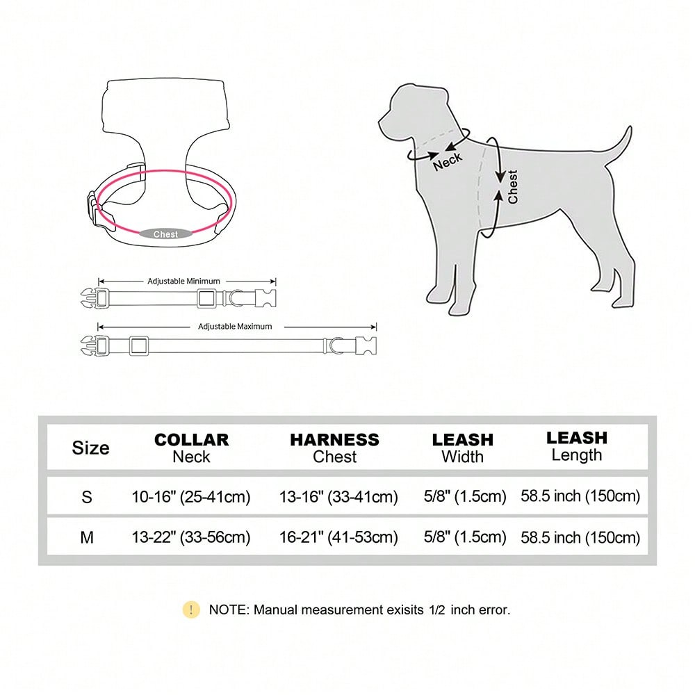 Rose red velvet bow dog collar, leash, and harness set for cats and dogs, made with polyester for everyday pet walks and styling.